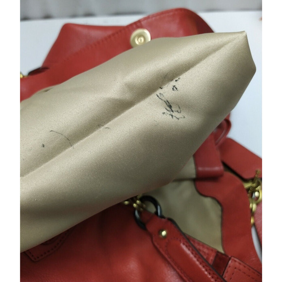 Coach Chelsea Flagship Curry Orange Leather Turnlock Pockets Shoulder Bag - $798 - Picture 11 of 14